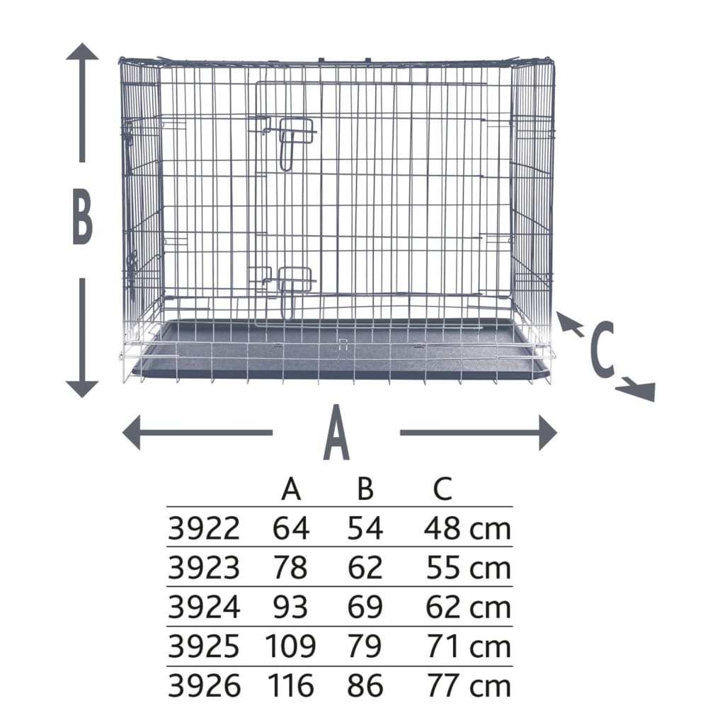 TRIXIE Bench 64x54x48 cm gegalvaniseerd