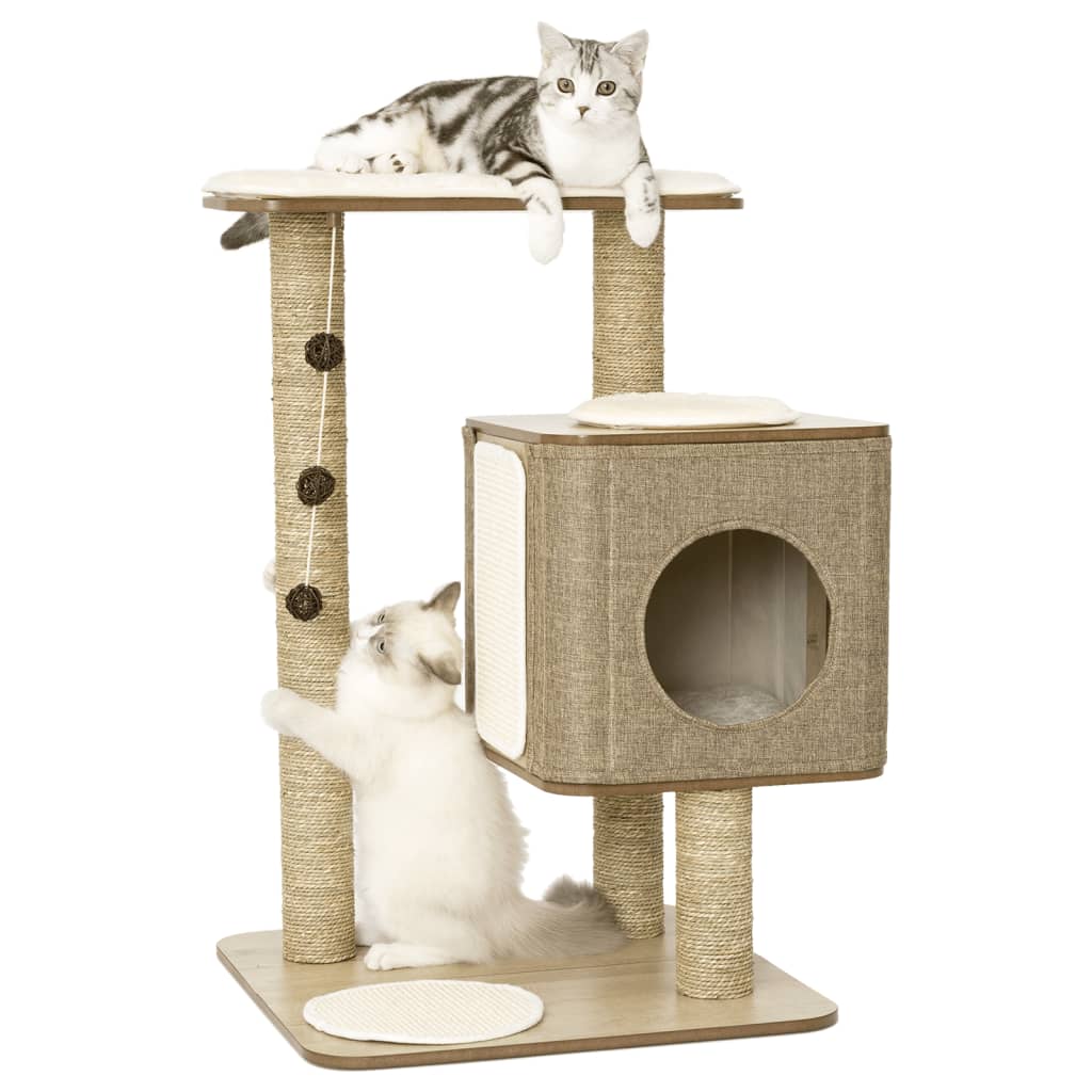 Jack and Vanilla Kattenmeubel Molly 56x56x86 cm bruin