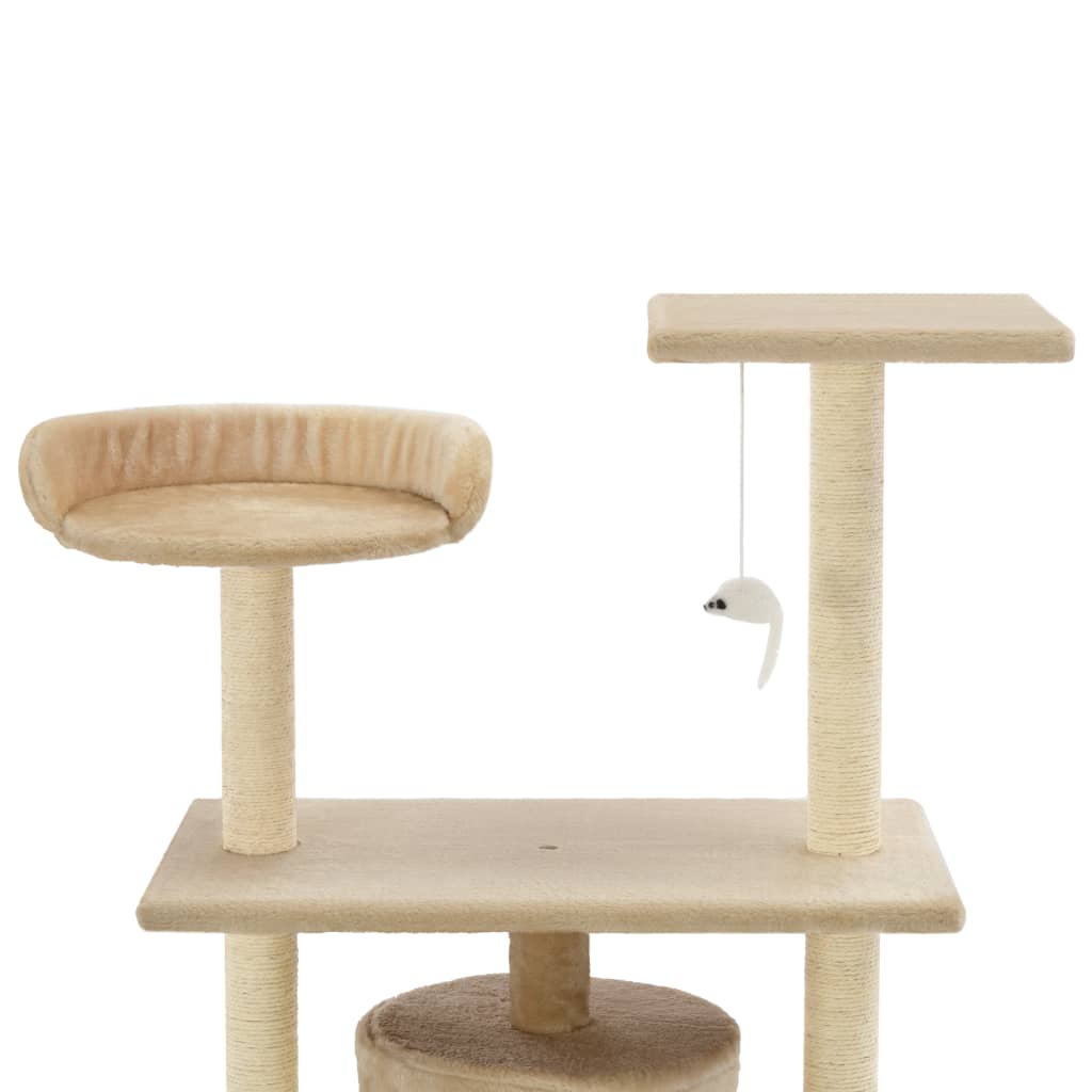 Kattenkrabpaal met sisal krabpalen 95 cm beige