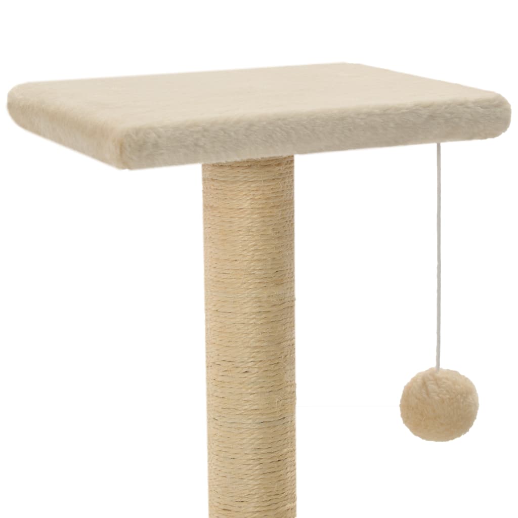 Kattenkrabpaal met sisal krabpalen 65 cm beige