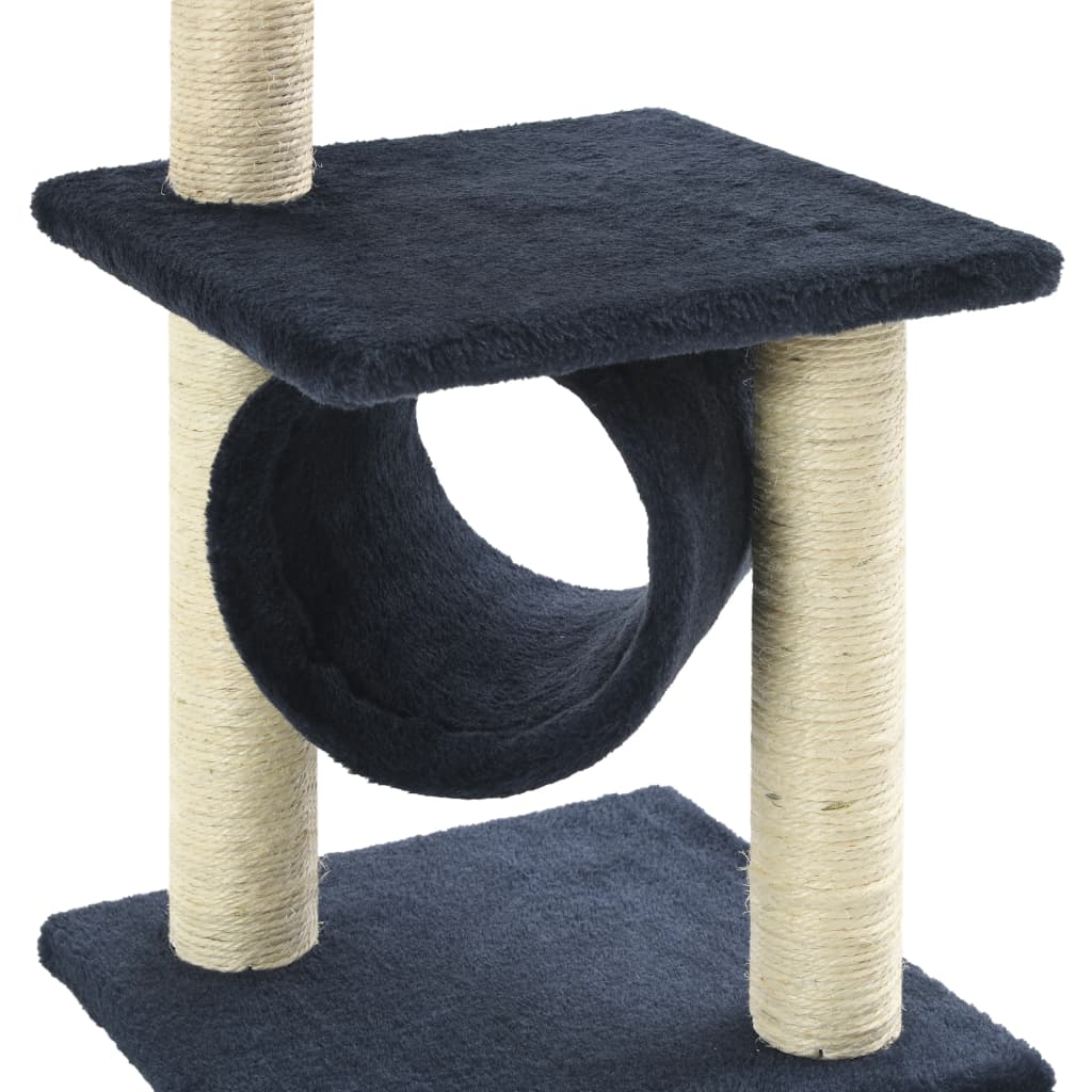 Kattenkrabpaal met sisal krabpalen 65 cm donkerblauw