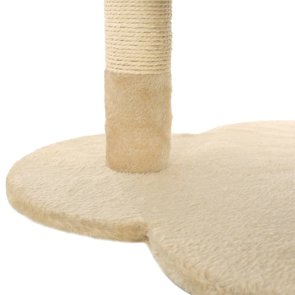 Kattenkrabpaal met sisal krabpaal 50 cm beige en bruin