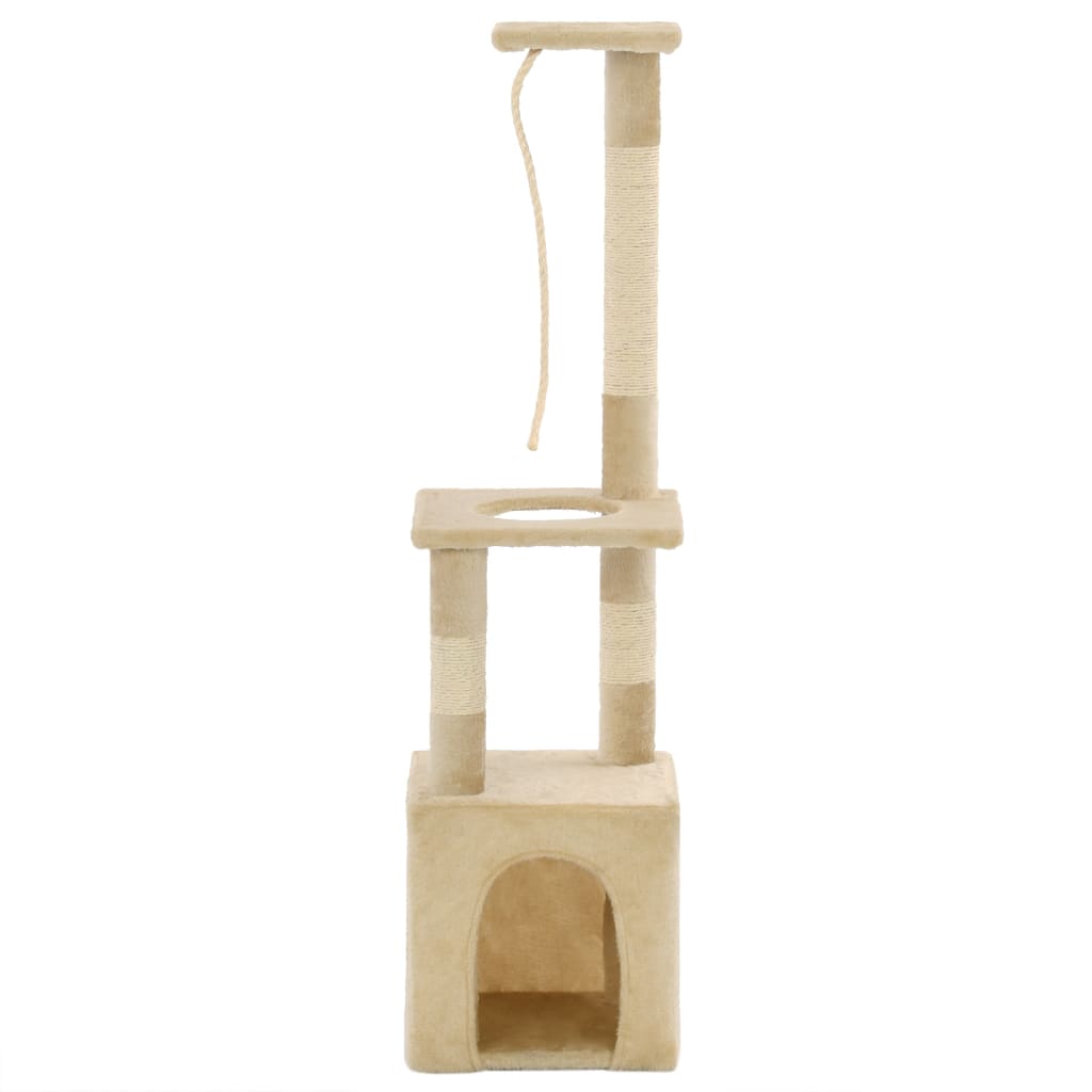 Kattenkrabpaal met sisal krabpalen 109 cm beige