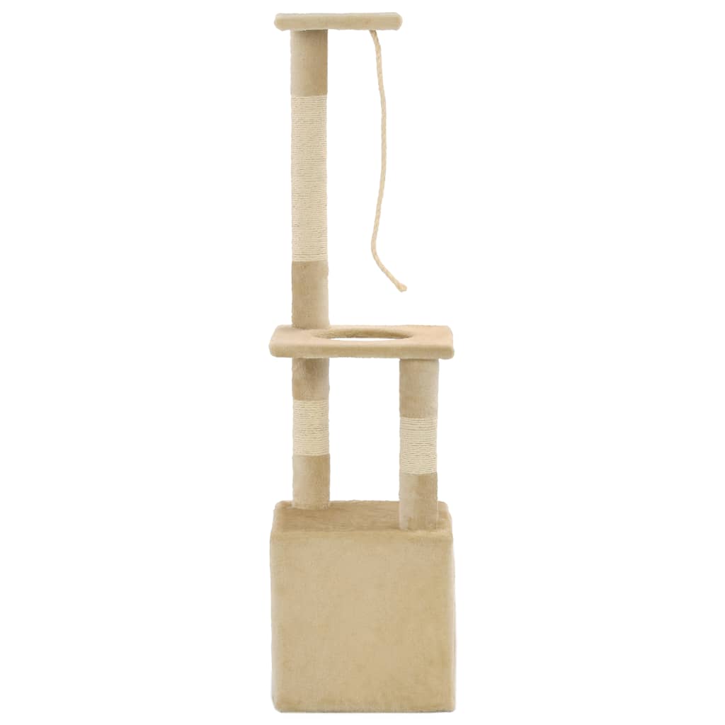 Kattenkrabpaal met sisal krabpalen 109 cm beige