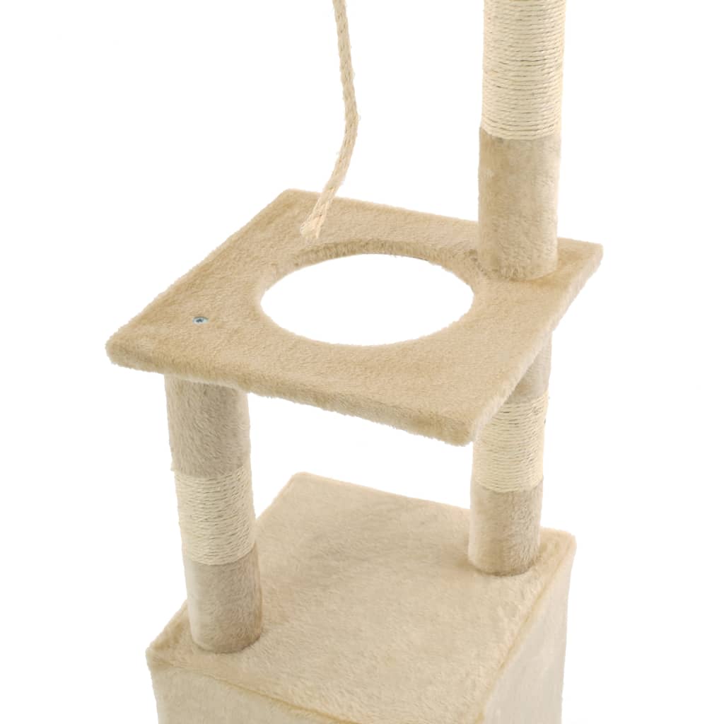 Kattenkrabpaal met sisal krabpalen 109 cm beige