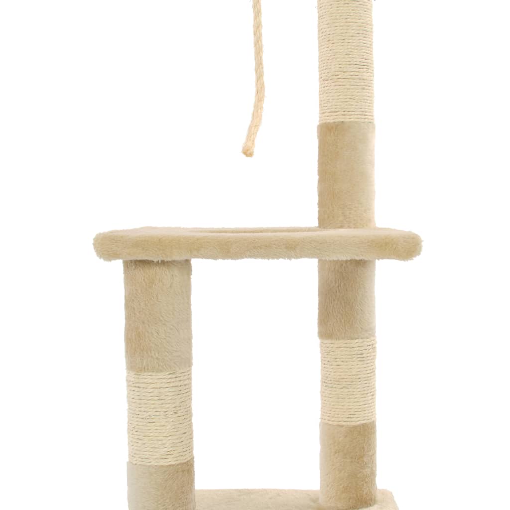 Kattenkrabpaal met sisal krabpalen 109 cm beige