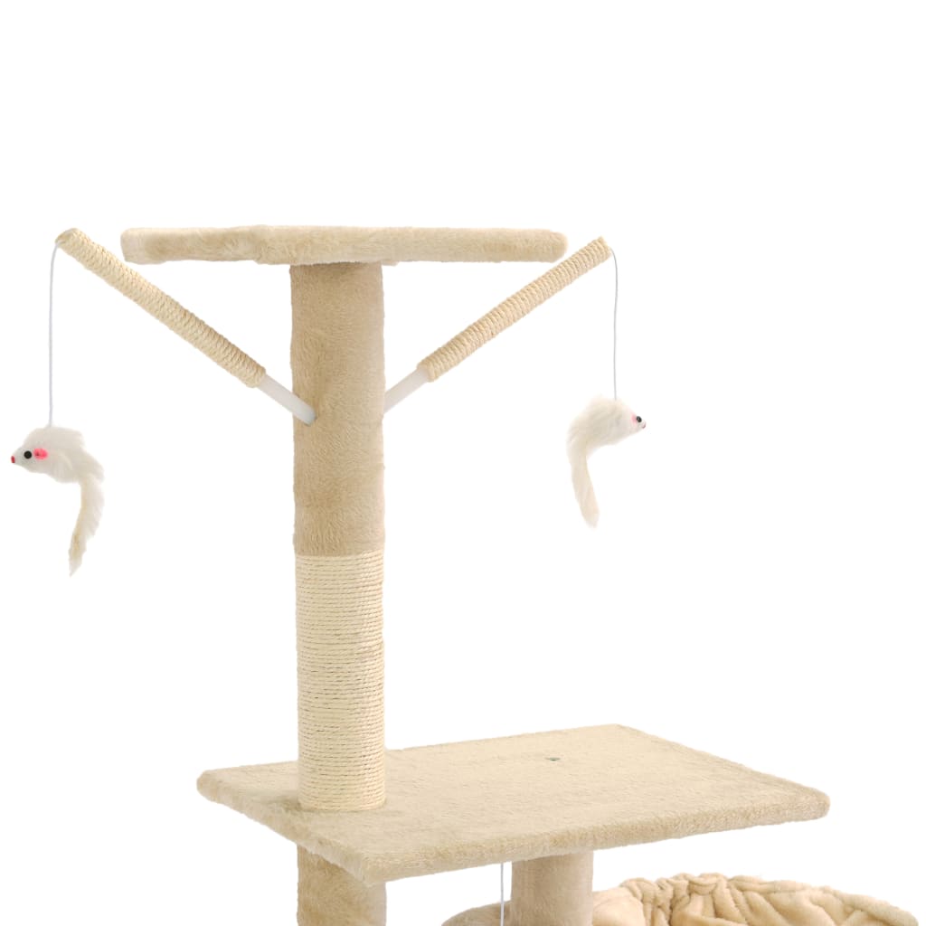 Kattenkrabpaal met sisal krabpalen 230-250 cm beige