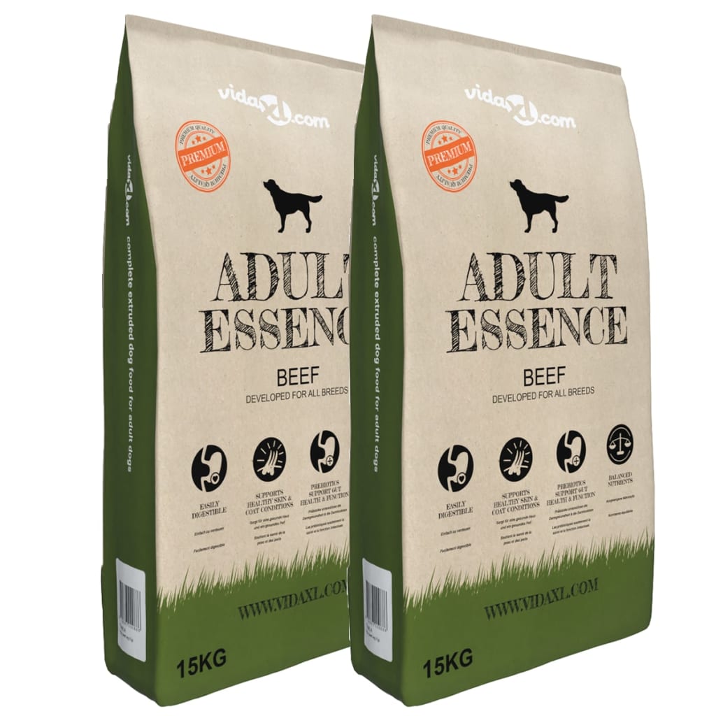 Premium hondenvoer droog Adult Essence Beef 30 kg 2 st