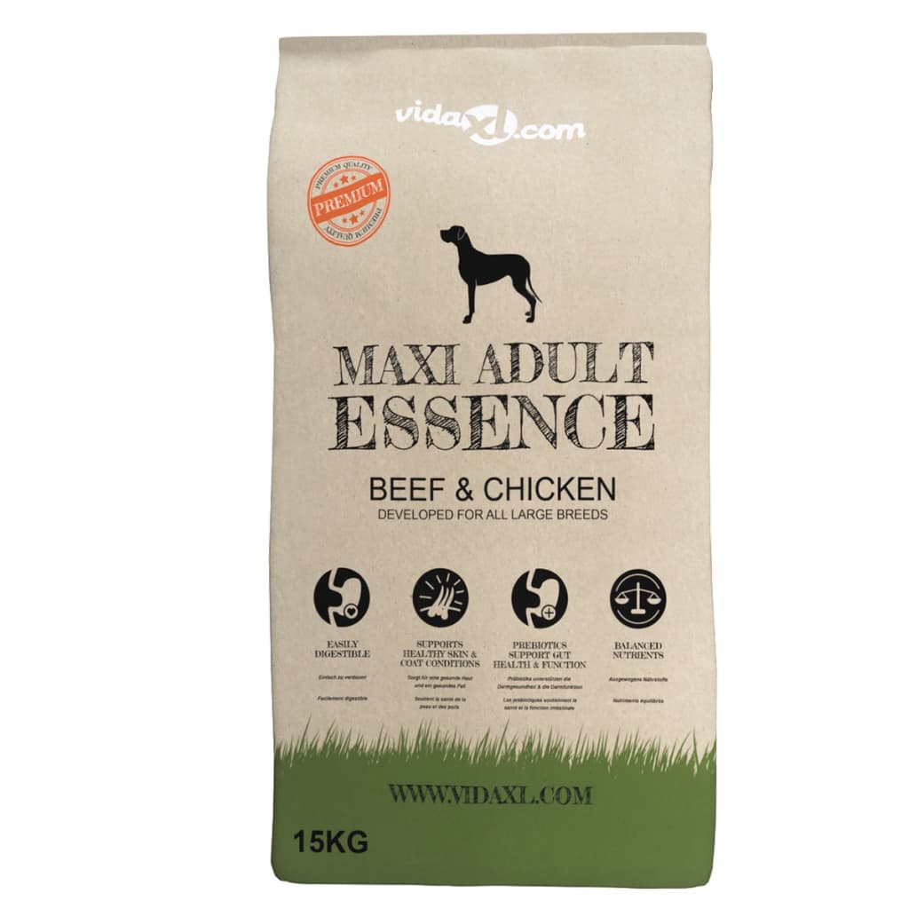 Premium hondenvoer Maxi Adult Essence Beef & Chicken 30 kg 2 st