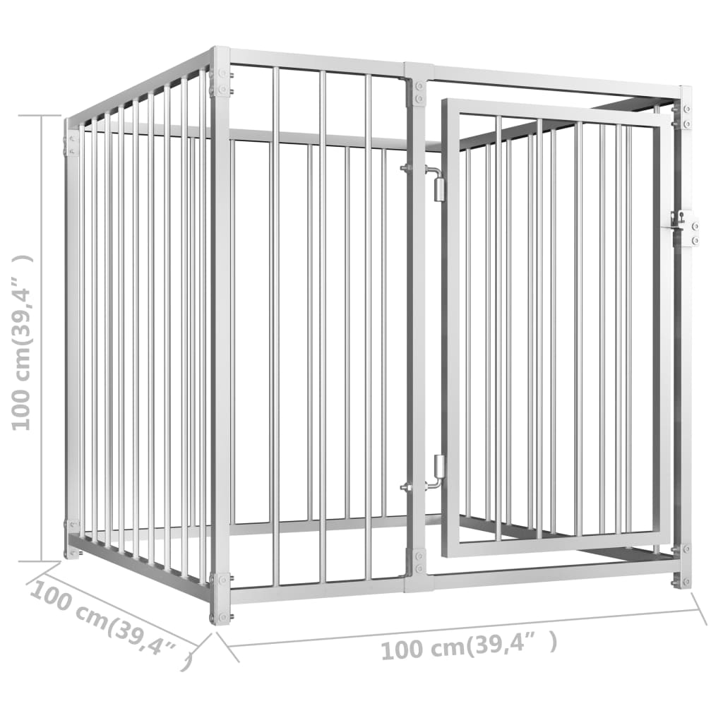 Hondenkennel voor buiten 100x100x100 cm