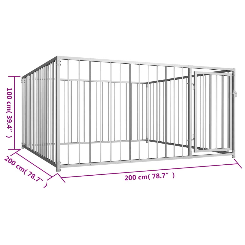 Hondenkennel voor buiten 200x200x100 cm