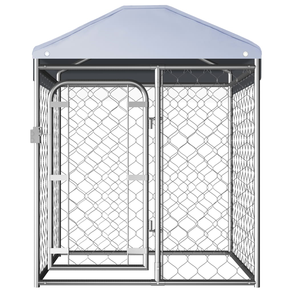 Hondenkennel voor buiten met dak 100x100x125 cm