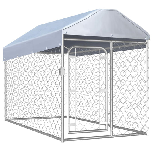 Hondenkennel voor buiten met dak 200x100x125 cm