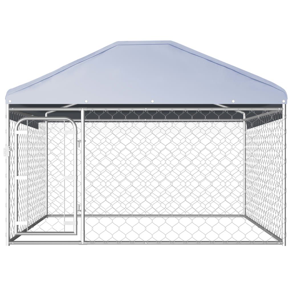 Hondenkennel voor buiten met dak 200x200x135 cm