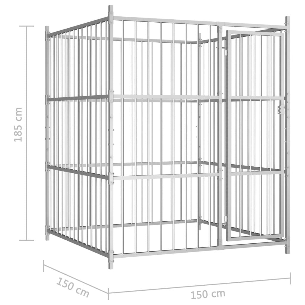 Hondenkennel voor buiten 150x150x185 cm