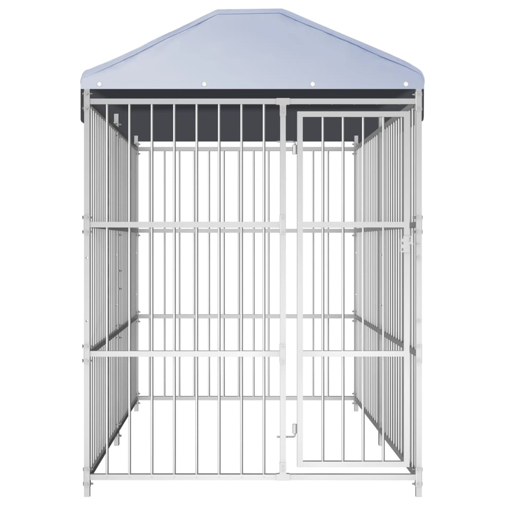 Hondenkennel voor buiten met dak 300x150x200 cm