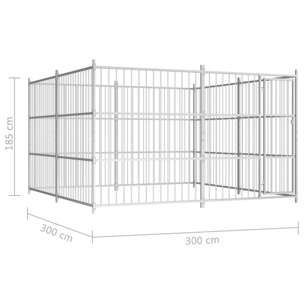 Hondenkennel voor buiten 300x300x185 cm