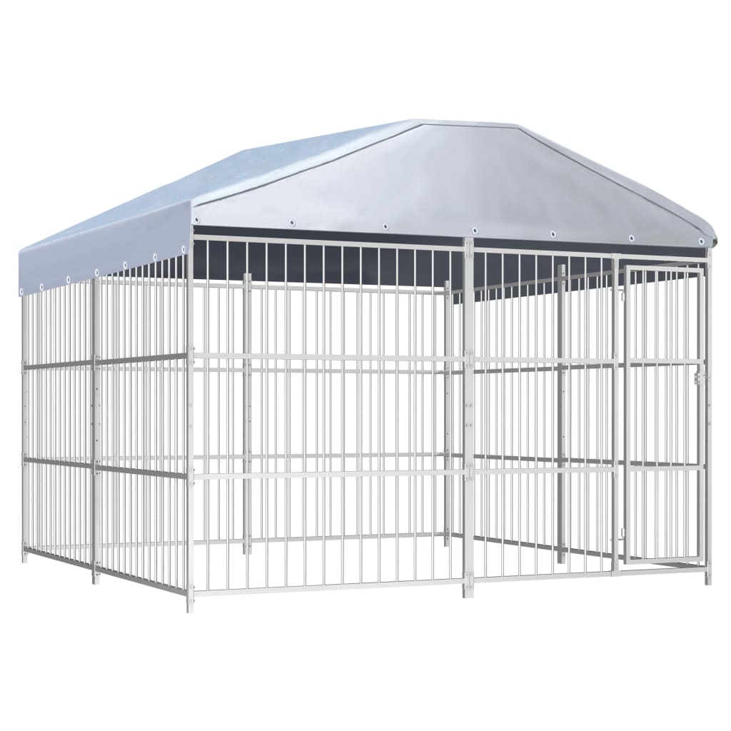 Hondenkennel voor buiten met dak 300x300x200 cm