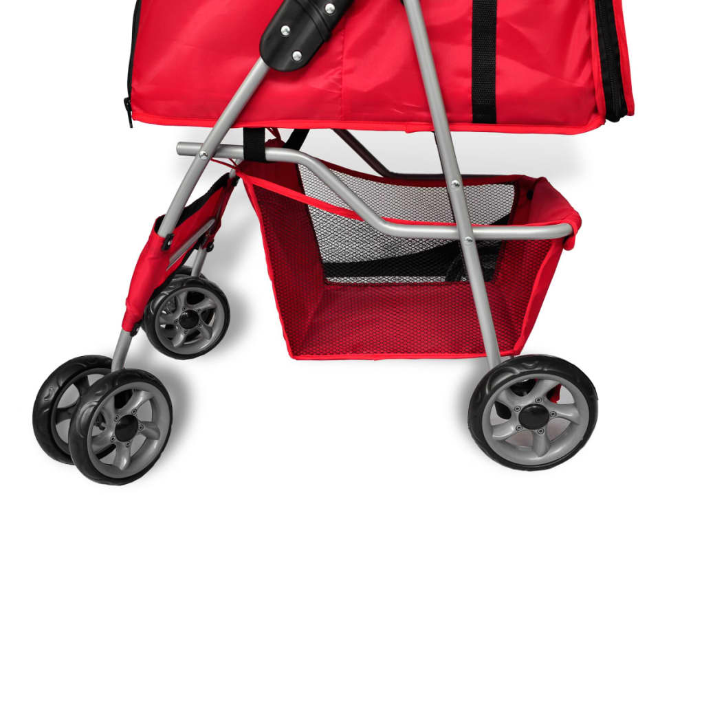 Wandelwagen voor hond rood