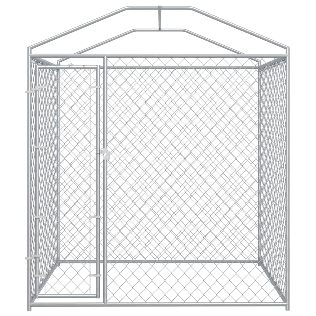 Hondenkennel voor buiten met dak 193x193x225 cm