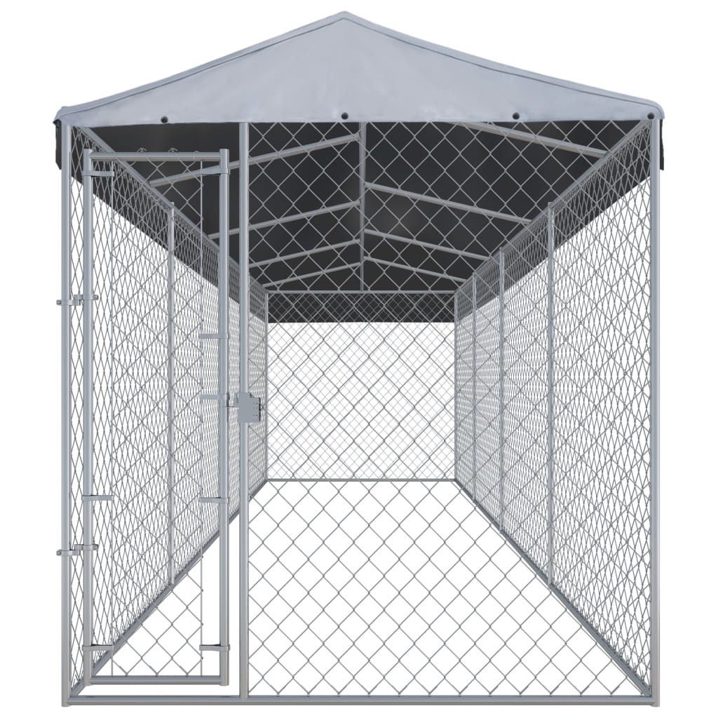 Hondenkennel voor buiten met dak 760x190x225 m