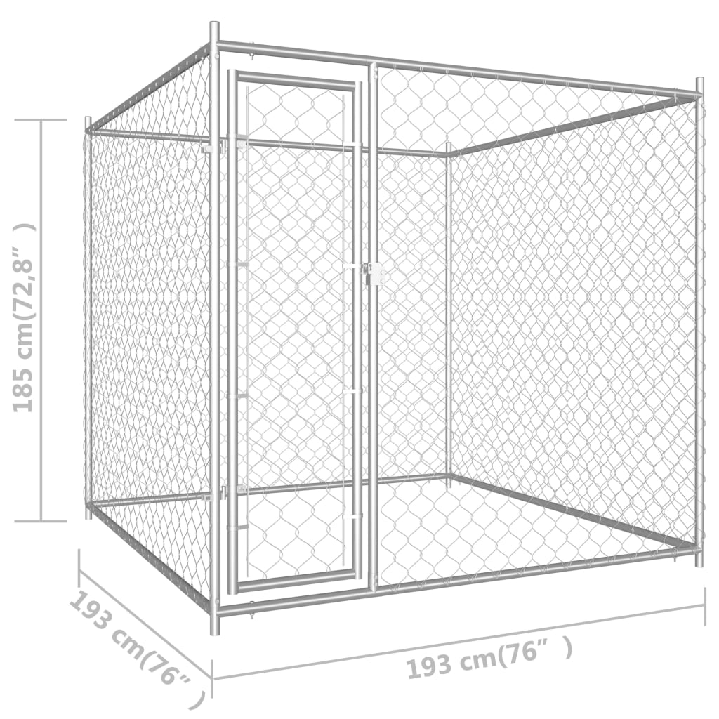 Hondenkennel voor buiten 193x193x185 cm