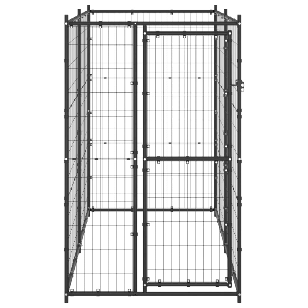 Hondenkennel voor buiten 110x220x180 cm staal