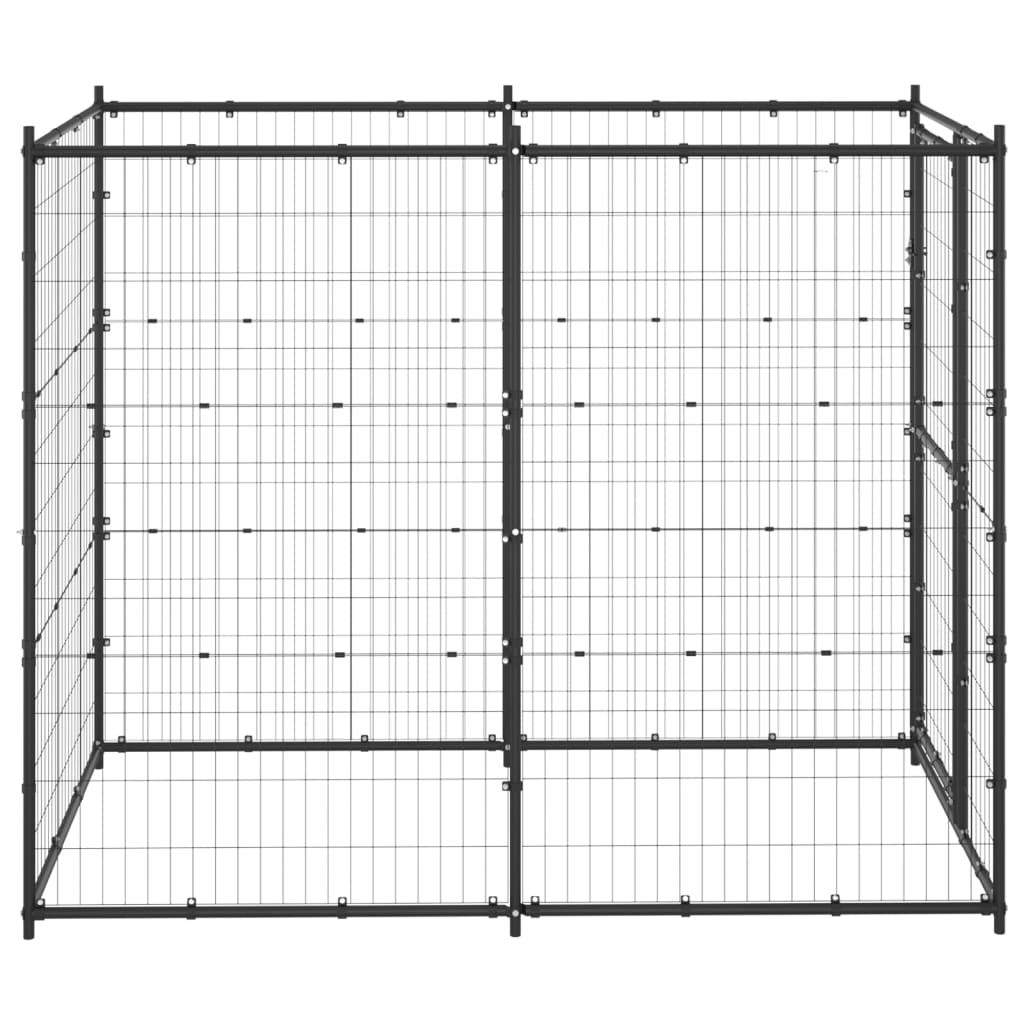 Hondenkennel voor buiten 110x220x180 cm staal