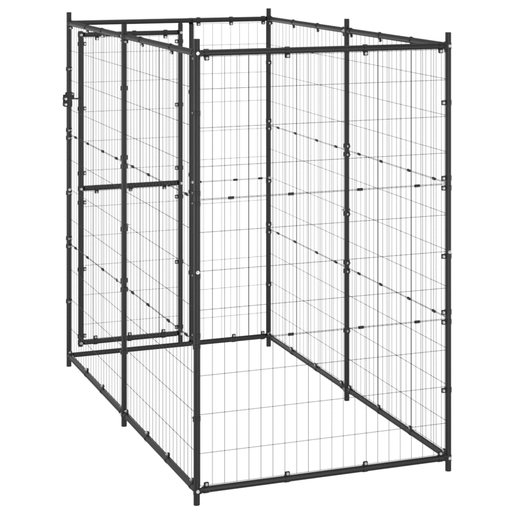 Hondenkennel voor buiten 110x220x180 cm staal