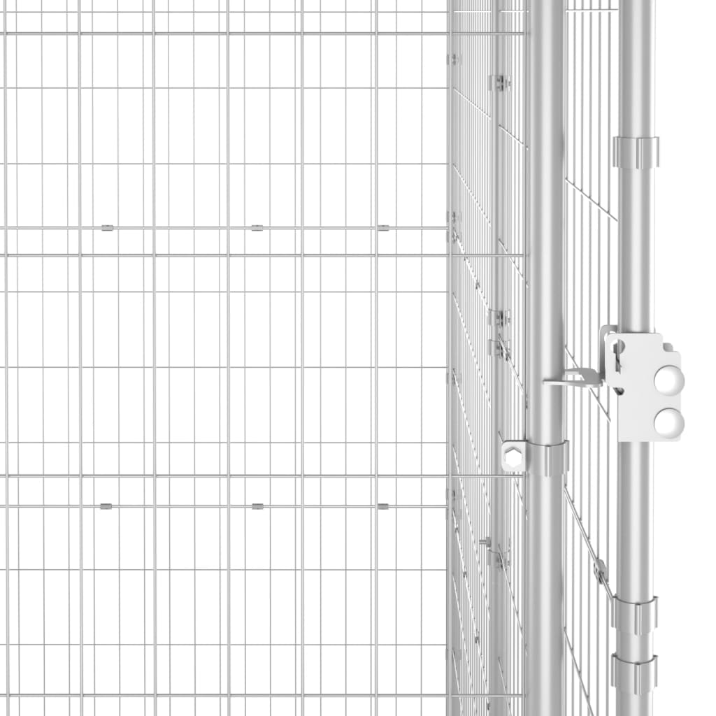 Hondenkennel voor buiten 110x220x180 cm gegalvaniseerd staal