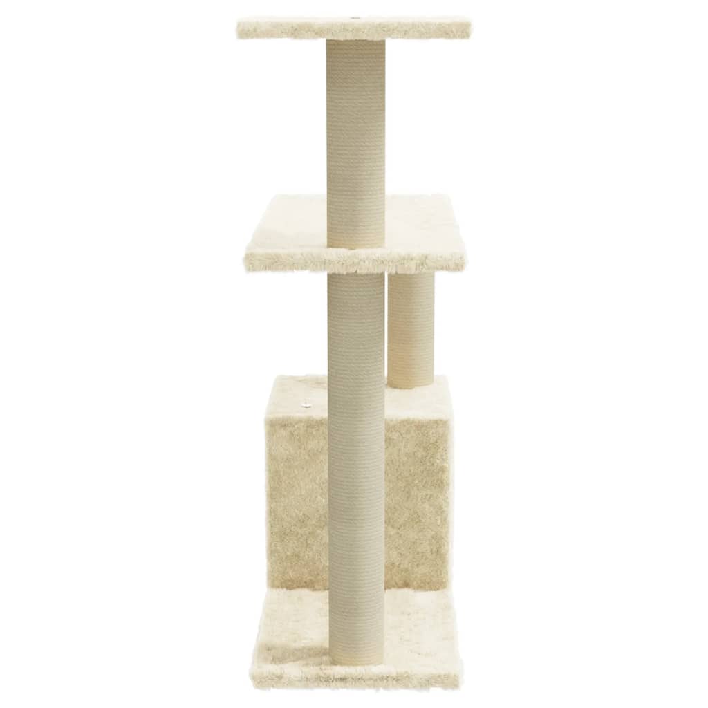 Kattenkrabpaal met sisal krabpalen 70 cm crèmekleurig