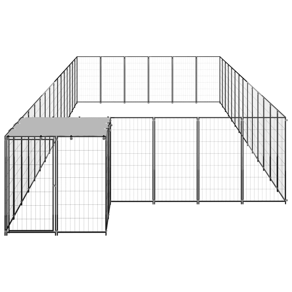 Hondenkennel 26,62 m² staal zwart