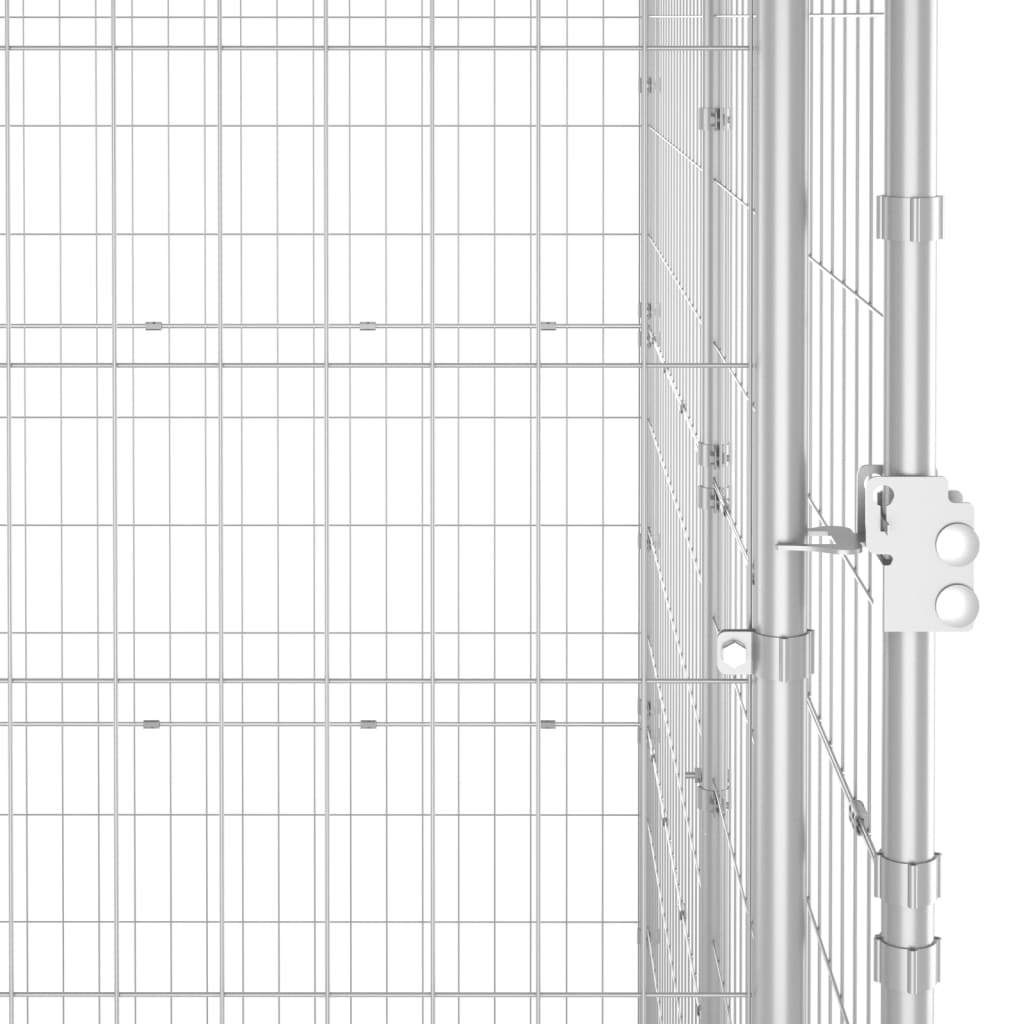 Hondenkennel met dak 14,52 m² gegalvaniseerd staal