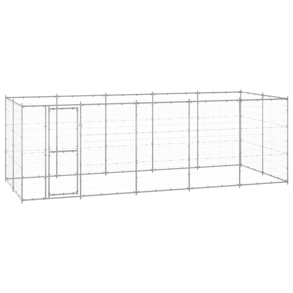 Hondenkennel 12,1 m² gegalvaniseerd staal