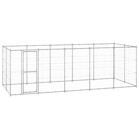 Hondenkennel 12,1 m² gegalvaniseerd staal