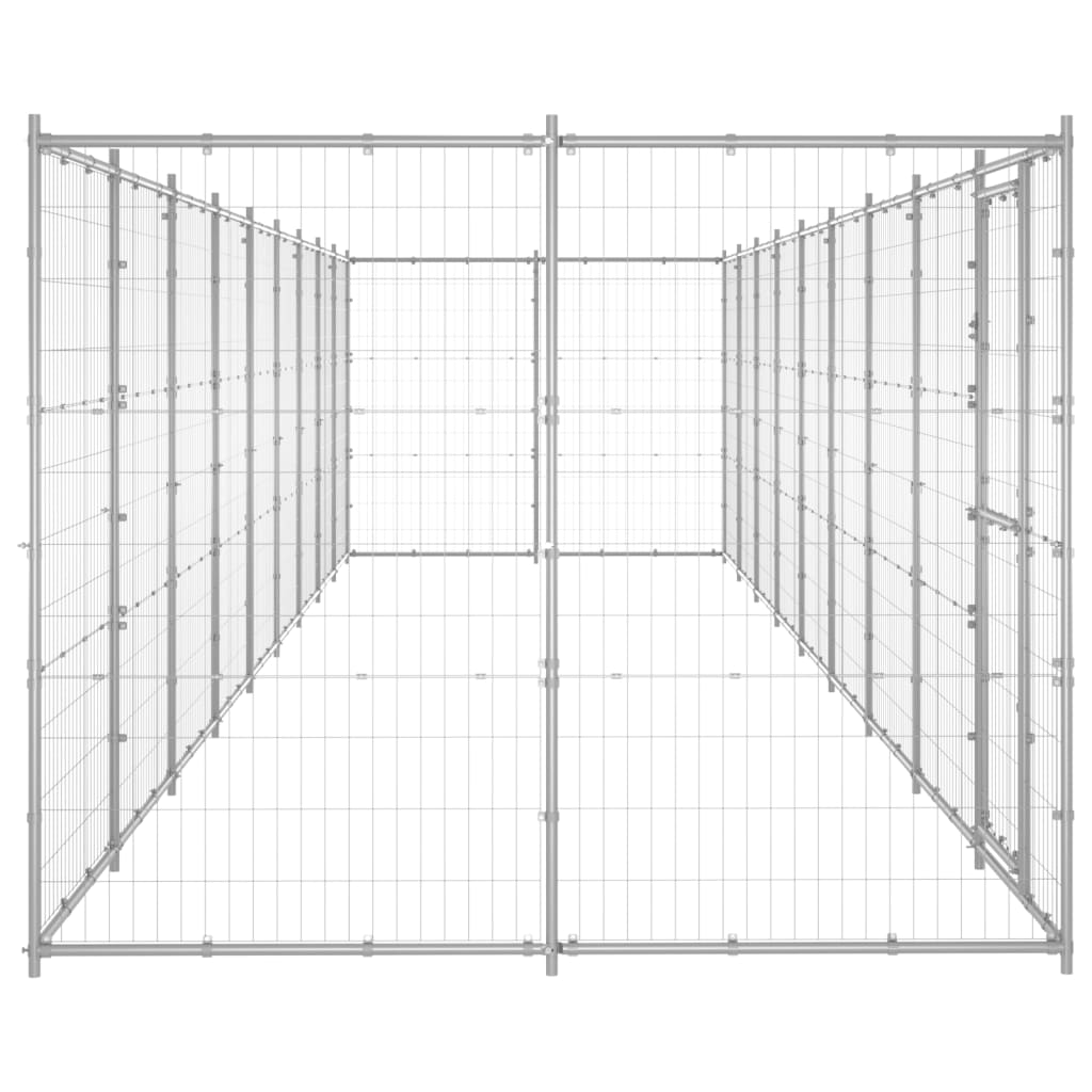 Hondenkennel 21,78 m² gegalvaniseerd staal