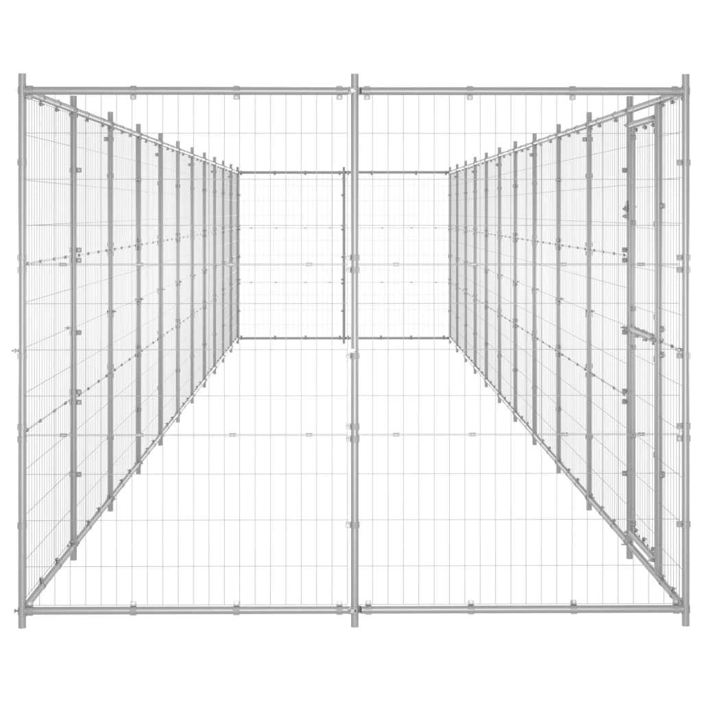 Hondenkennel 26,62 m² gegalvaniseerd staal