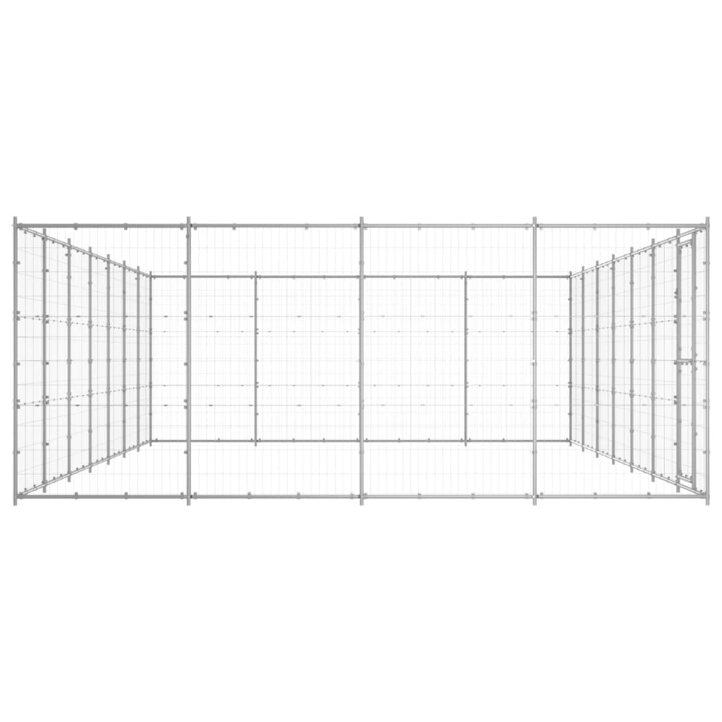 Hondenkennel 33,88 m² gegalvaniseerd staal