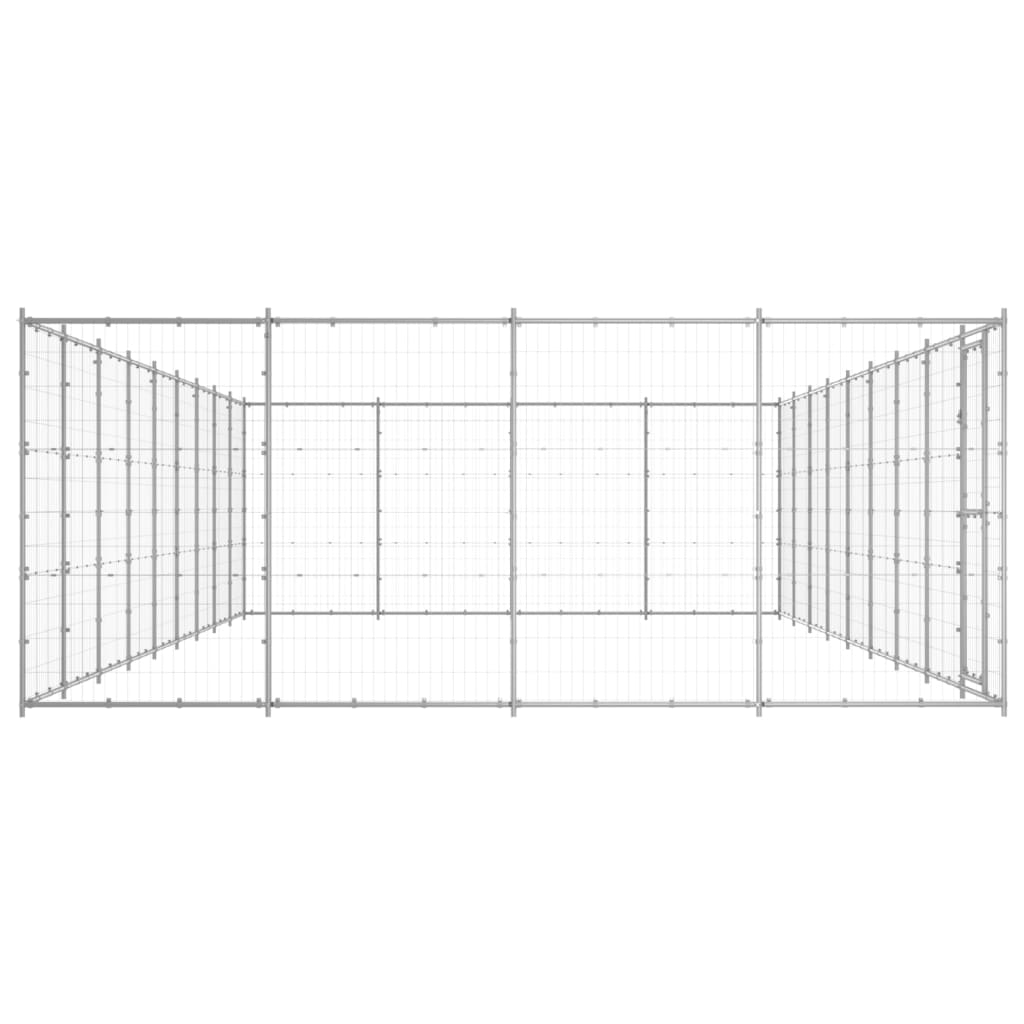 Hondenkennel 43,56 m² gegalvaniseerd staal