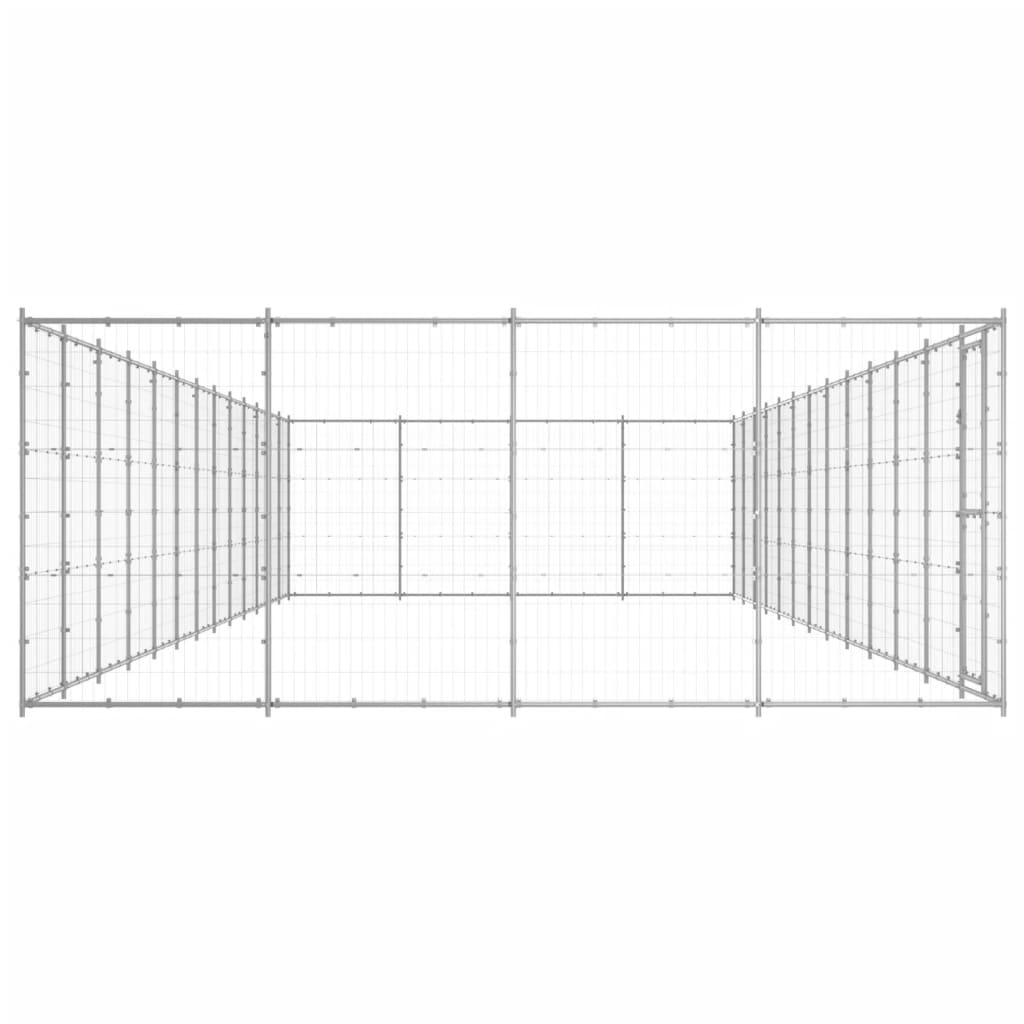 Hondenkennel 53,24 m² gegalvaniseerd staal