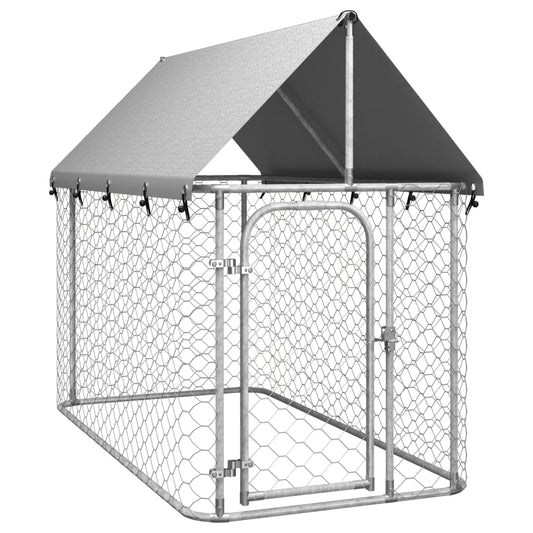 Hondenkennel voor buiten met dak 200x100x150 cm