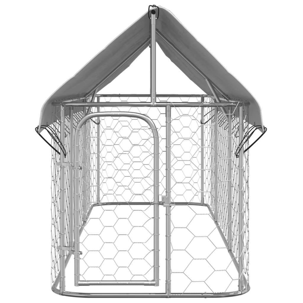 Hondenkennel voor buiten met dak 400x100x150 cm