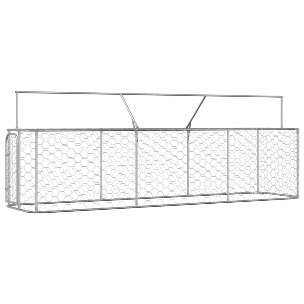 Hondenkennel voor buiten met dak 400x100x150 cm