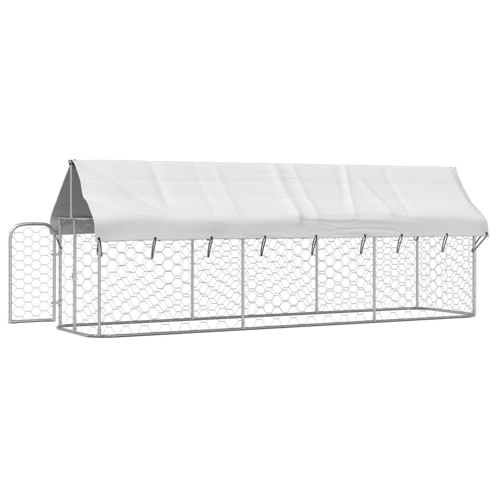 Hondenkennel voor buiten met dak 400x100x150 cm