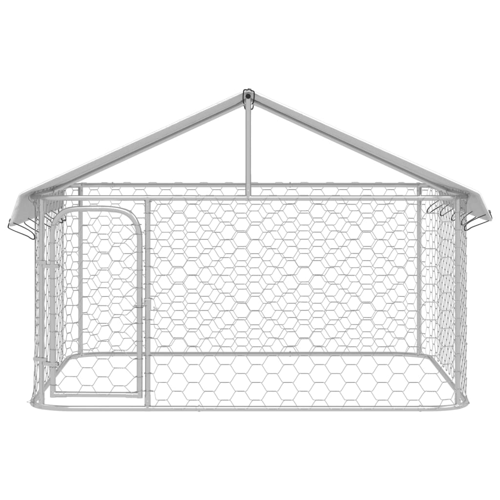 Hondenkennel voor buiten met dak 200x200x150 cm