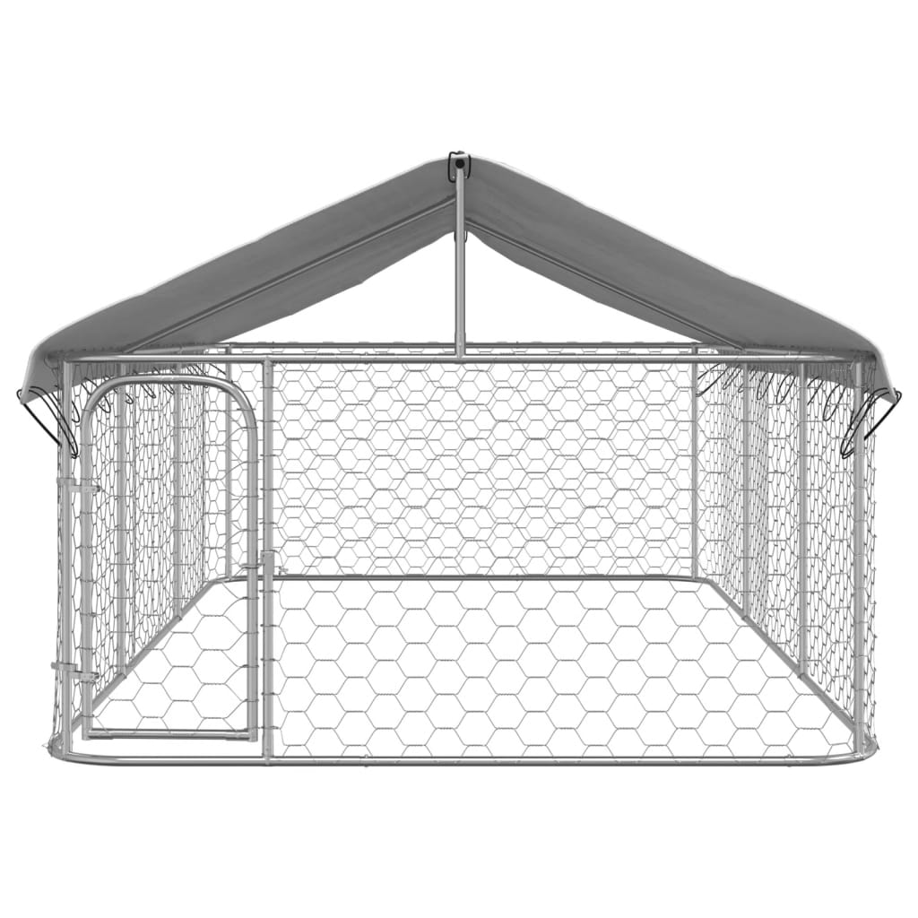 Hondenkennel voor buiten met dak 400x200x150 cm