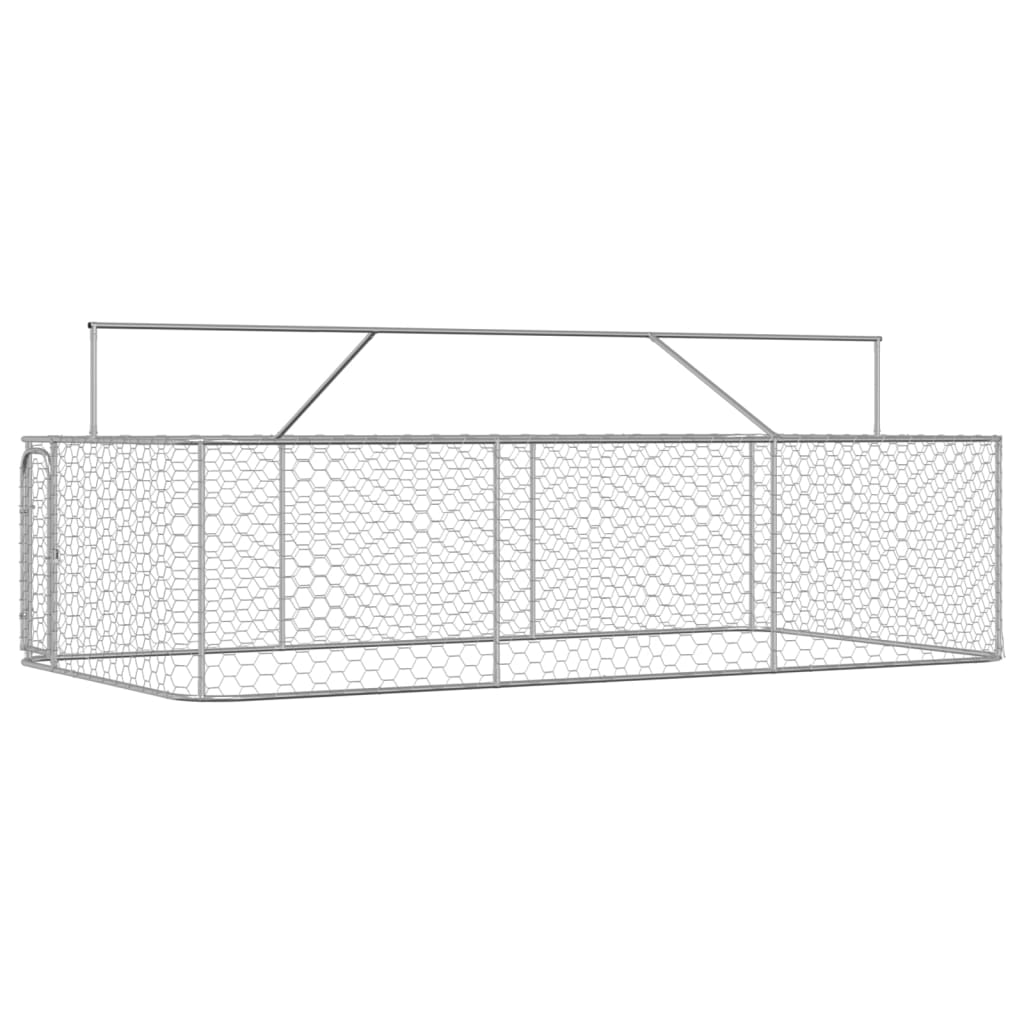 Hondenkennel voor buiten met dak 400x200x150 cm