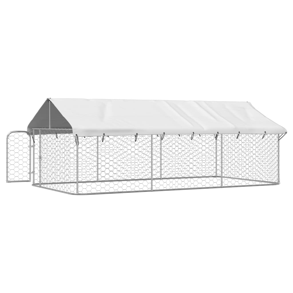 Hondenkennel voor buiten met dak 400x200x150 cm