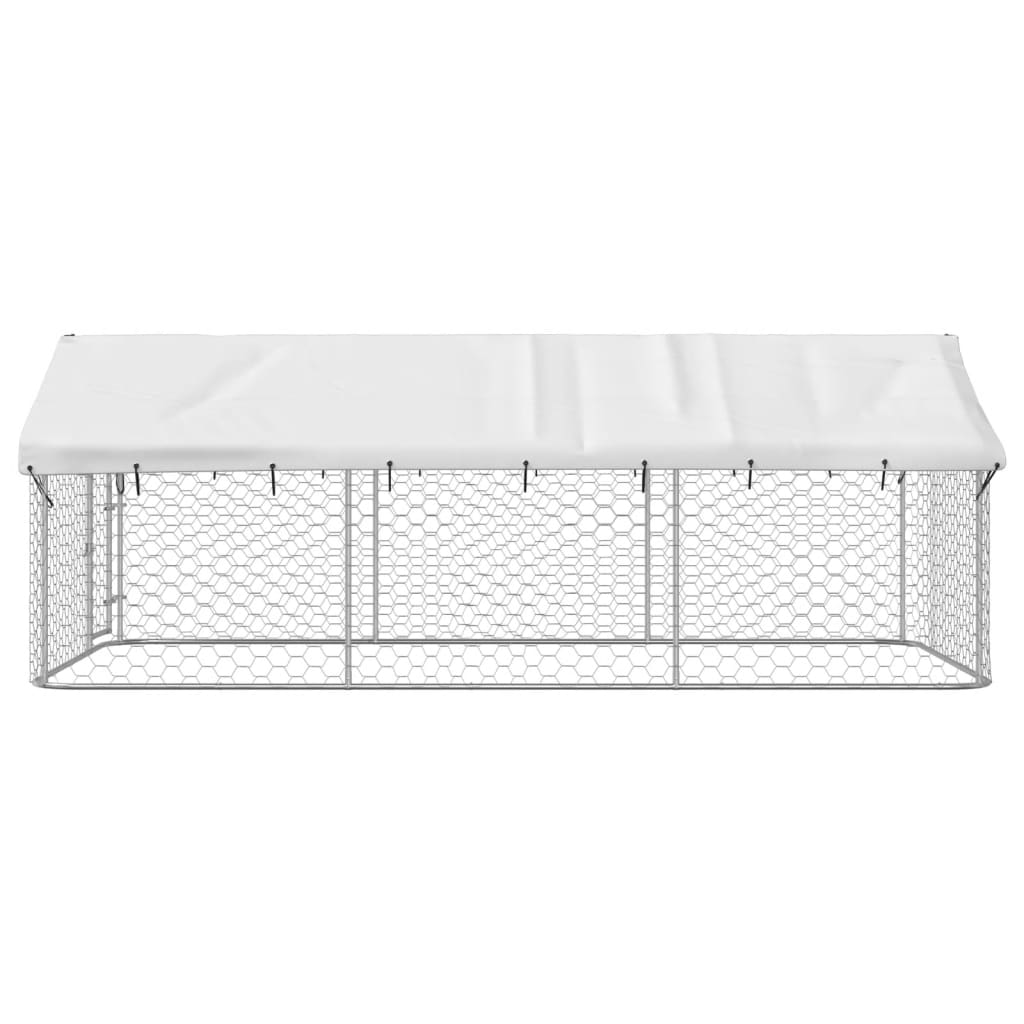 Hondenkennel voor buiten met dak 400x200x150 cm