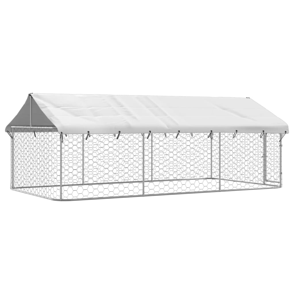 Hondenkennel voor buiten met dak 400x200x150 cm